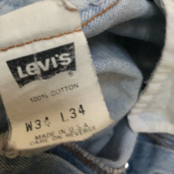 Vtg  Levis 501 USA 33x27 holes thrashed grunge - Picture 8 of 9